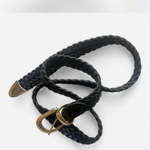 Women’s Vintage Braided Black Belt